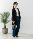 【FORT POINT/フォートポイント】梨地 ロングトッパーカーディガン