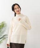 【C-FORT POINT/フォートポイント】リブボトルネック ニットプルオーバー