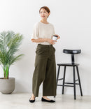 【C-FORTPOINT/フォートポイント】【ひんやり接触冷感 華奢見え】カット楊柳 ワイドシルエットTシャツ リラックス 抜け感 大人カジュアル 涼しい