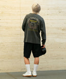 ピグメント加工 ヴィンテージライクプリントロンT 90s 古着 ロックT