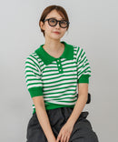 【U.S. POLO ASSN./ユーエスポロアッスン】ワンポイントロゴ刺繍 バイカラーニットポロシャツ