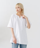 【HEAT BLOCKER/ヒートブロッカー】【まるで着る日傘！遮熱＆UVカット】コットンライク キーネックTシャツ 吸水速乾 アンチピリング イージーケア ユニセックス