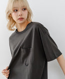 【OUTDOOR EXCHANGE/アウトドアエクスチェンジ】×【ZERO STAIN/ゼロステイン】コラボ 裾ドローコード 胸ポケット Tシャツ