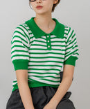 【U.S. POLO ASSN./ユーエスポロアッスン】ワンポイントロゴ刺繍 バイカラーニットポロシャツ