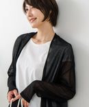 【C-FORTPOINT/フォートポイント】シャリシャリ　シアーロングカーディガン