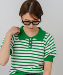 【U.S. POLO ASSN./ユーエスポロアッスン】ワンポイントロゴ刺繍 バイカラーニットポロシャツ