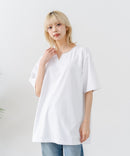 【HEAT BLOCKER/ヒートブロッカー】【まるで着る日傘！遮熱＆UVカット】コットンライク キーネックTシャツ 吸水速乾 アンチピリング イージーケア ユニセックス