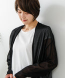 【C-FORTPOINT/フォートポイント】シャリシャリ　シアーロングカーディガン