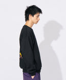 裏起毛 バック刺繍＆プリント クルーネックスウェット THRASHER スラッシャー　