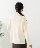 【C-FORT POINT/フォートポイント】リブボトルネック ニットプルオーバー