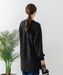 【FORT POINT/フォートポイント】梨地 ロングトッパーカーディガン