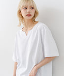 【HEAT BLOCKER/ヒートブロッカー】【まるで着る日傘！遮熱＆UVカット】コットンライク キーネックTシャツ 吸水速乾 アンチピリング イージーケア ユニセックス