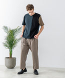 カットジョーゼット タックイージーパンツ 吸水速乾 接触冷感 ストレッチ 軽量 イージーケア UVカット BLUE STANDARD ブルースタンダード