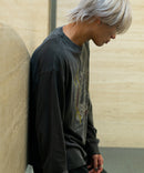 ピグメント加工 ヴィンテージライクプリントロンT 90s 古着 ロックT