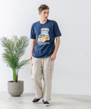 ZEROSTAIN プリントTシャツ 汗染みの目立ちにくいTシャツ 防汚 ＵＶカット ワーゲンバスライク フィッシング 釣り トラウト