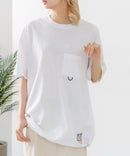 【OUTDOOR EXCHANGE/アウトドアエクスチェンジ】×【ZERO STAIN/ゼロステイン】コラボ 裾ドローコード 胸ポケット Tシャツ