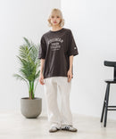 【DISCUS/ディスカス】ヘビーウェイト カレッジロゴプリントTシャツ ルーズシルエット