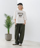 【DISCUS/ディスカス】カレッジロゴプリント ヘビーウェイトTシャツ ルーズシルエット