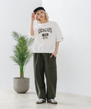 【DISCUS/ディスカス】カレッジロゴプリント ヘビーウェイトTシャツ ルーズシルエット