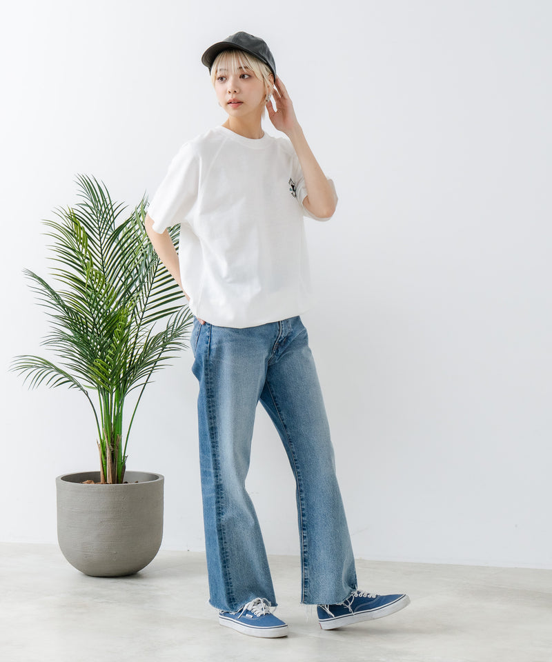 【CONVERSE/コンバース】ミニ裏毛 5分袖 スウェットトレーナー zo