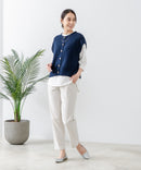 スラリー タック テーパード パンツ C-FORT POINT カジュアル オフィス 美脚効果 快適 ストレッチ