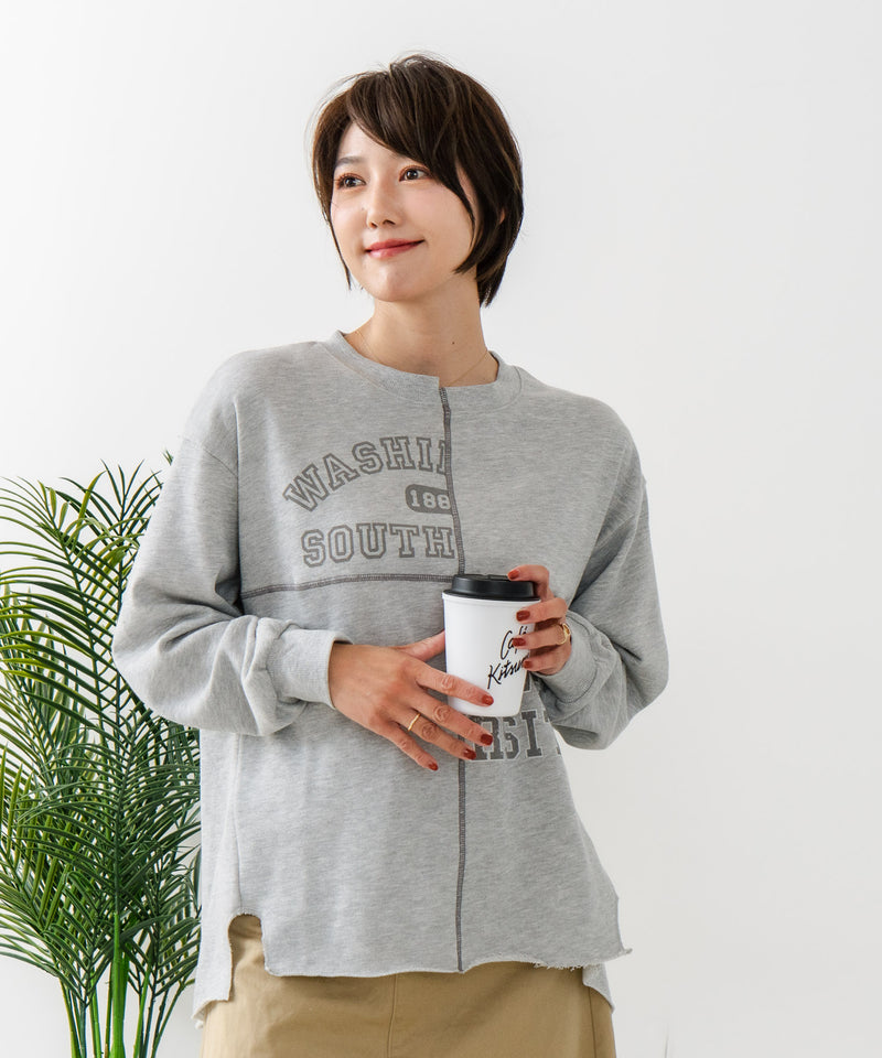 【C-FORT POINT/フォートポイント】裏毛 リメイク風 スウェットトレーナー