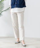 スラリー タック テーパード パンツ C-FORT POINT カジュアル オフィス 美脚効果 快適 ストレッチ