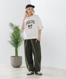 【DISCUS/ディスカス】カレッジロゴプリント ヘビーウェイトTシャツ ルーズシルエット