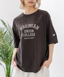 【DISCUS/ディスカス】ヘビーウェイト カレッジロゴプリントTシャツ ルーズシルエット