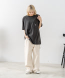【SAVIER/サビアー】×【ZERO STAIN/ゼロステイン】【LAロゴ立体刺繍】コラボ ポケット付き Tシャツ オーバーサイズ 汗染み防止 ストリート・スケーター