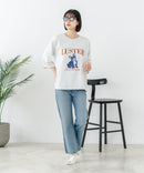 【C-FORT POINT/フォートポイント】【綿100%のやわらかな着心地】ワイドシルエット7分袖Tシャツ フレブル プリント ワイドシルエット 体形カバー
