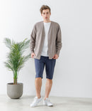 ドライリップル ボタンカーディガン 吸水速乾 ストレッチ イージーケア さらさら快適 BLUE STANDARD