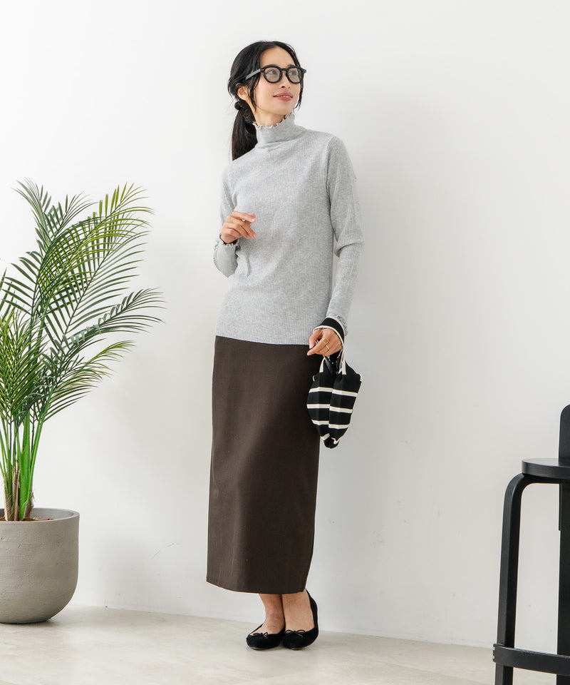【C-FORT POINT/フォートポイント】リブハイネック ニットプルオーバー