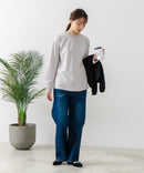 【FORT POINT/フォートポイント】レース襟 シャーリングプルオーバートップス