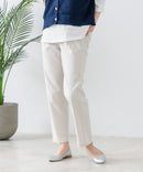 スラリー タック テーパード パンツ C-FORT POINT カジュアル オフィス 美脚効果 快適 ストレッチ