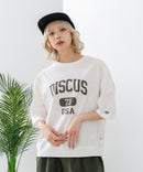 【DISCUS/ディスカス】カレッジロゴプリント ヘビーウェイトTシャツ ルーズシルエット
