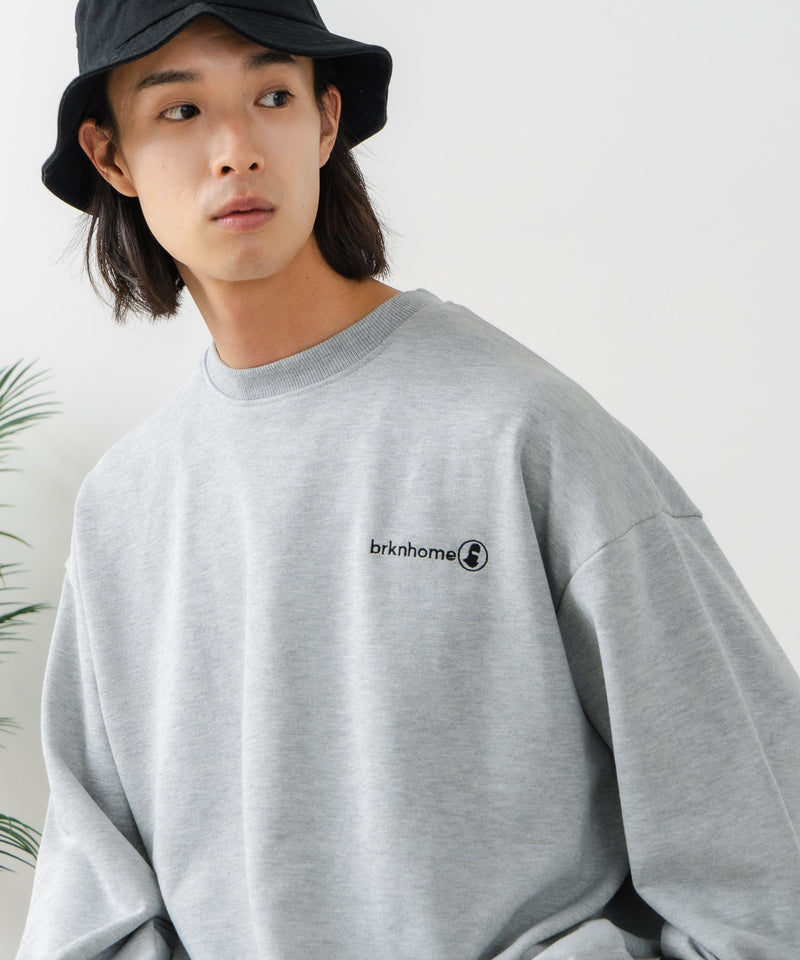 【BRKNHOME/ブロークンホーム】スプレープリント スウェットトレーナー