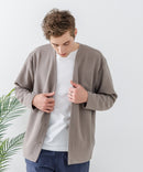 ドライリップル ボタンカーディガン 吸水速乾 ストレッチ イージーケア さらさら快適 BLUE STANDARD