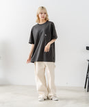 【SAVIER/サビアー】×【ZERO STAIN/ゼロステイン】【LAロゴ立体刺繍】コラボ ポケット付き Tシャツ オーバーサイズ 汗染み防止 ストリート・スケーター