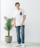 【Blue Standard/ブルースタンダード】スラブコットン アニマルプリント ポケット付Tシャツzo ❘ジーンズメイト公式オンラインショップ