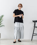 【C-FORTPOINT/フォートポイント】【ストレッチ性抜群の冷感素材を使用】フレンチスリーブ モックネックTシャツ プチハイネック プルオーバー 接触冷感 涼しい 二の腕カバー サイドスリット