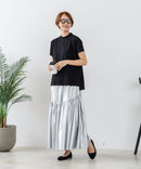 【C-FORTPOINT/フォートポイント】【ストレッチ性抜群の冷感素材を使用】フレンチスリーブ モックネックTシャツ プチハイネック プルオーバー 接触冷感 涼しい 二の腕カバー サイドスリット