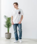 【Blue Standard/ブルースタンダード】スラブコットン アニマルプリント ポケット付Tシャツzo ❘ジーンズメイト公式オンラインショップ