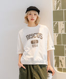 【DISCUS/ディスカス】カレッジロゴプリント ヘビーウェイトTシャツ ルーズシルエット