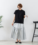 【C-FORTPOINT/フォートポイント】【ストレッチ性抜群の冷感素材を使用】フレンチスリーブ モックネックTシャツ プチハイネック プルオーバー 接触冷感 涼しい 二の腕カバー サイドスリット