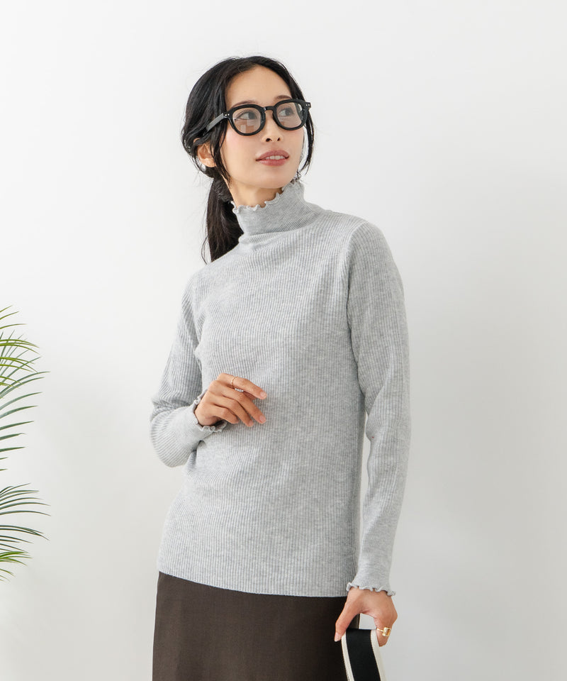 【C-FORT POINT/フォートポイント】リブハイネック ニットプルオーバー