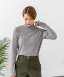 【C-FORTPOINT/フォートポイント】【今季大注目のラメを繊細に織り込んだトレンド感たっぷりのロンT】ラメ混リブハイネックロンT カットソー 華やか きれいめ フェミニン メロウ始末 すっきり見え