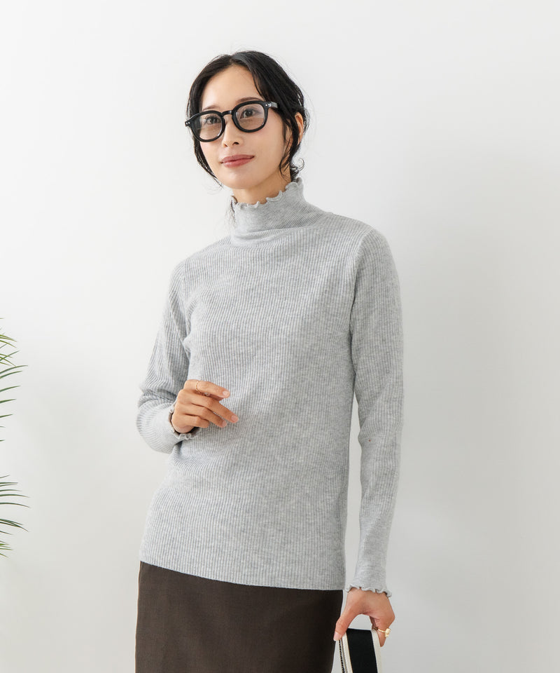 【C-FORT POINT/フォートポイント】リブハイネック ニットプルオーバー