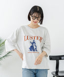 【C-FORT POINT/フォートポイント】【綿100%のやわらかな着心地】ワイドシルエット7分袖Tシャツ フレブル プリント ワイドシルエット 体形カバー