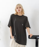 【SAVIER/サビアー】×【ZERO STAIN/ゼロステイン】【LAロゴ立体刺繍】コラボ ポケット付き Tシャツ オーバーサイズ 汗染み防止 ストリート・スケーター